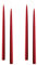 Kunstindustrien® Stabkerzen, Hergestellt in Dänemark, 42 Farben verfügbar, Tafelkerzen, Durchgefärbte Kerzen lange Brenndauer von 15 Stunden, Kerzen Set Geschenk, 4 Stück, 2,2 x 35 cm (Dunkelrot)