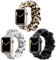Tuocal Lot de 3 bracelets chouchous élastiques compatibles avec Apple Watch 38 mm, 40 mm, 41 mm, 42 mm (série 10), en tissu doux imprimé pour homme et femme iWatch séries 10, 9, 8, 7, 6, 5, 4, 3, 2,