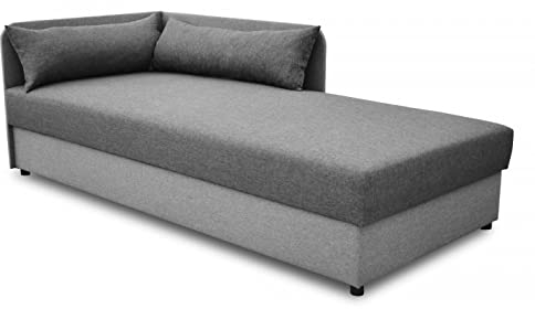bonni Polsterbett Dallas 90x200cm Bett mit Bettkasten Boxspringbett mit Stauraum Einzelbett Jugendbett Stauraumbett (Graphit/Grau)