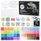 Inscraft 48 Farben Bügelperlen Set, 28000 teilige große Bügelperlen 5mm, 2.6mm mini Bügelperlen, Bügelperlen mit 17 Bügelpapier, 7 Bügelperlen Platten, Steckperlen ab 3 jahre