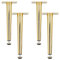 YJRZYQKXKL Tischbeine Höhenverstellbar, 4 Stück Mobelbeine, Gold Tischfüße Höhe: 10-75cm (+10mm) Couchtisch/TV Tisch/Beistelltische/Kommode/Nachttisch Beine Konisch Beine Ersatz Füße (30 cm,Gold)