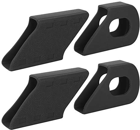 Dioche Kurbelarm-Stiefel, Eagle Carbon-Kurbelarm-Stiefel, Silikon, 4 Stück, Silikon-Fahrrad-Kurbel-Schutzhülle, Arm-Stiefel-Schutz, Fahrradsory (blau) (Schwarz)