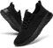Zapatillas deportivas para mujer, sin cordones, para caminar, correr, gimnasio, cómodas, ligeras, informales, transpirables, deportivas, A negro, 38.5 EU