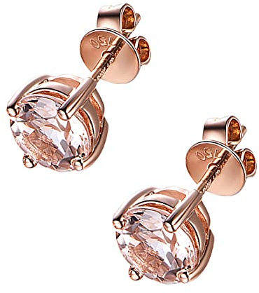 Ohrringe Papierschiffchen Natürliche Morganit-Farbstein-Ohrringe 6MM feminine elegante Ohrringe Galaxy Ohrringe (Gold, One Size)
