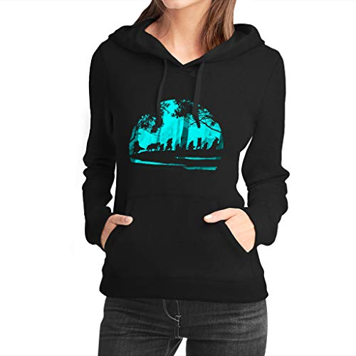 FANTA UNIVERSE FOR WIZARDS AND OTAKU Lord Damen Kapuzenpullover - 50% Baumwolle (XL, Schwarz)