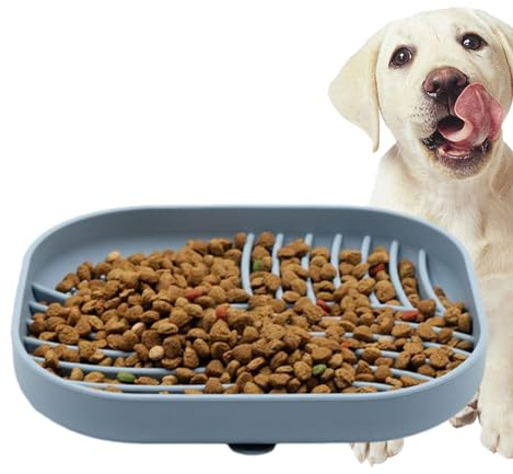 Comedero lento para perros | Cuencos de alimentación de rompecabezas para perros - Platos para perros de laberinto de alimentación lenta, cuencos interactivos de silicona aptos para