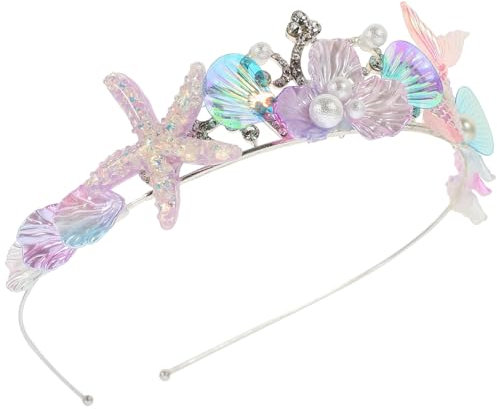 TOVINANNA Meerjungfrau Muschel Haarschmuck Cosplay Kopfschmuck Haarband Prinzessin Krone Für Geburtstag Karneval