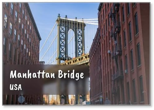 Kühlschrankmagnet mit Blick auf die Manhattan-Brücke von Dumbo in New York (USA)