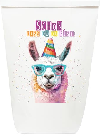 Paul's Papierfabrik LAMA - 6/8/12x tolle bedruckte LAMA Geschenktüten, für Kindergeburtstage, Hochzeiten Partys - Einzigartiges Design auf nachhaltigen Papier Tüten (6)