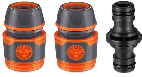 EUZUXU Raccord Tuyau D'arrosage, Kit de Raccordement de Robinet pour Rallonge de Tuyau (1/2), Tuyau de Jardin avec Connecteur, Raccord Tuyau Arrosage