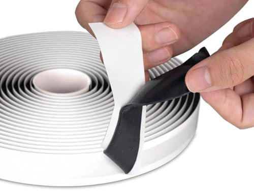 Ruban d'étanchéité en butyle imperméable double face pour toit de camping-car, bateau, fenêtre, mastic – 19 mm x 10 m x 3 mm d'épaisseur, noir