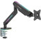 THRONMAX MX100 Monitor Mount for 12''-45'' inch Screens, Heavy Duty Fully Adjustable Steal Stand, Gas Spring Arm, VESA Mount with Clamp, Black