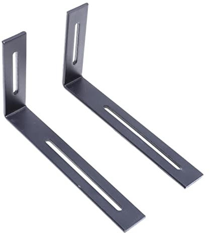 KITANDOVE 2St Laminat halterung Eckwinkelstütze Befestigungselement für Eckwinkel Eckhalterung ersatzteile für gartenmöbel corner protector Eckstrebenhalterung l Eckstrebe Eisen Black