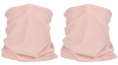 PATIKIL Winter Neck Warmer, 2 Pack Windproof Neck Gaiter Cold Weather Scarf Face Covering Ski Gaiter for Men Women, Pink