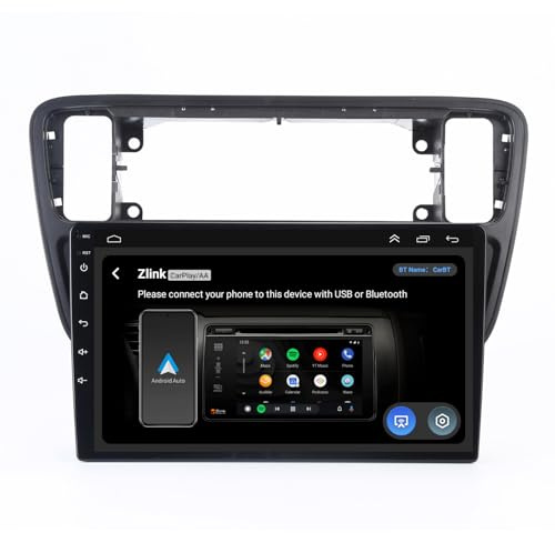 9 Android Auto GPS Radio Navigator Carplay Replacement for VW Load UP 121 122 123 BL1 BL2 BL3 Replacement for Skoda Citigo E-Citigo AA NF1 NE1 RCD215 with SWC Dab Bluetooth FM USB WiFi DVR RDS TPMS