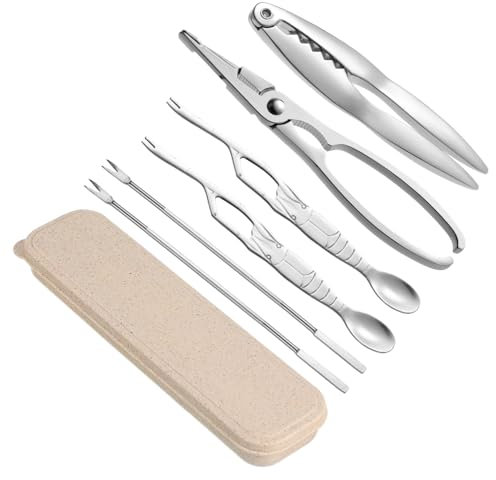 PRETYZOOM Herramientas De De Acero Pinzas para Cangrejo y Langosta con Estuche para Galletas De y Cangrejo Casa
