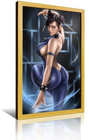 HKLOPUY Poster 'Kampfspiel', Chun Li, Modernes Wandposter für Schlafzimmer, 20 x 30 cm