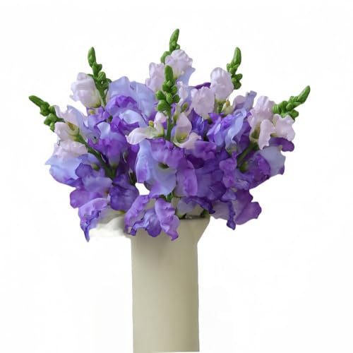 6 Pieces Artificial Delphinium Flowers,16Artificial Silk Flowers Hyacinth,Silk Flowers with Stems,Faux Flower Stems for Wedding,Party,Floral Arrangements Home Centerpiece Table Decoration (Purple)