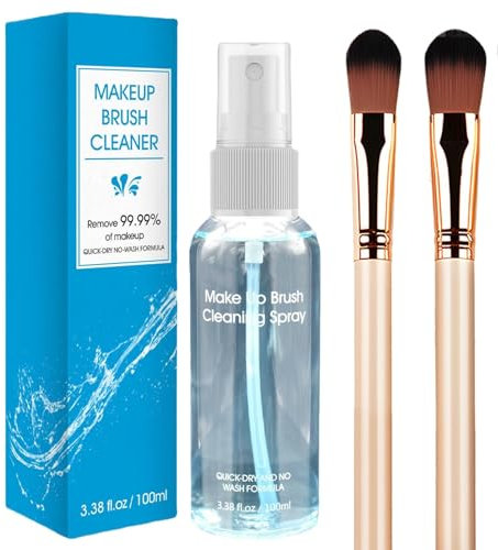 Nettoyant pour pinceaux de maquillage | Spray de nettoyage en profondeur de 100 ml – Démaquillant doux, spray nettoyant pour pinceaux de maquillage pour éponge de beauté, houppette à poudre