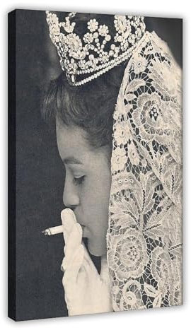 LIPOYE Romy Schneider Leinwandposter Behind The Scenes of Sissi (1956), Schlafzimmerdekoration, Landschaft, Büro, Raumdekoration, Geschenk, 60 x 90 cm