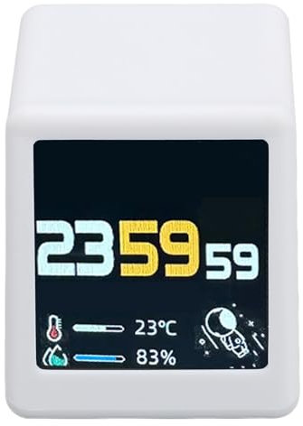 Digitale Wetteruhr mit Temperatur- und Feuchtigkeitsmonitor, WiFi-Thermometer-Hygrometer, digitale Tischuhr, WiFi-Zeit-/Wetteranzeige, digitales Wetterthermometer
