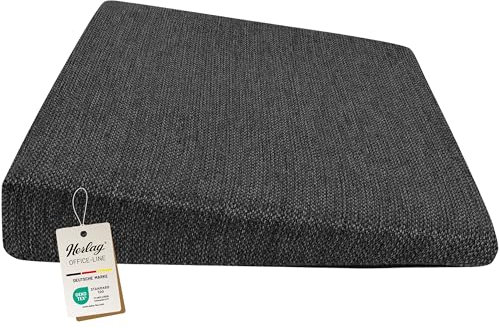 Herlag Keilkissen Stella 37x33x7/2cm | Ergonomisches Sitzkissen für Bürostuhl | Ergo-Sitzkeilkissen Büro & Home Office | Bürostuhlkissen für gerades Sitzen | Anti-Rutsch | Waschbar | Schwarz