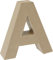 Papp-Buchstabe 17,5x5,5cm Pappartikel Pappart Bemalen Basteln Dekorieren Braun Pappmaché (A)