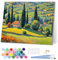 EOBROMD Peinture Numero Adulte Paysage Rustique avec Cadre, Paint by Numbers avec Pinceaux Peintures Acryliques, Kit de Peinture à l'huile sur Toile pour Décoration de la Maison 30x40cm