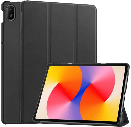Kepuch Custer Coque pour Huawei MatePad SE 11 2024,PU-Cuir Étui Housse - Noir