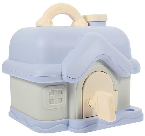 TOBBOMEY Hausform Sparschwein Aus Kunststoff Mit Schloss Für Junge Mädchen Spardose Geldbehälter Für Münzen Dekoration Für Zuhause Und Schreibtisch Sparobjekt