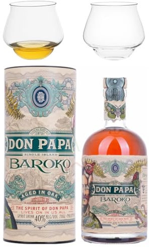 Don Papa Rum Baroko + 2 Bicchieri 40,00% 0,70 lt
