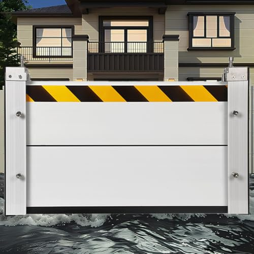Generisch Hochwasserschutz Bei Türen Hochwasserschutz Garage Aluminium Hochwasserschutz Barriere Dammbalken Einfache Montage Und Demontage Hochwassersperre,Silber,100 * 60cm