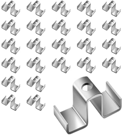 Arroopu Metall Gitterrost Schelle - 25 Stück Rostträger Klemmen Aus Stabilem Metall,Wetterfeste Befestigungsschellen Für Architekten Ingenieure Industrieböden Laufstege | Zwischenböden Industrie