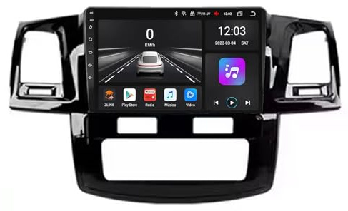 WOMGKDA 9 Pulgadas Double DIN Radio de Pantalla táctil de Android 15 para Toyota Fortuner Hilux 2008-2014 con BT GPS Radio FM Am RDS WiFi Cámara Trasera Multimedia Pantalla para Coche(A 2+32G)