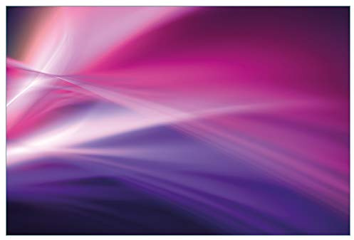 Wallario Küchenrückwand selbstklebend 90 x 60 cm, Motiv: Abstrakte Formen und Linien in pink lila | Spritzschutz abwischbar & pflegeleicht