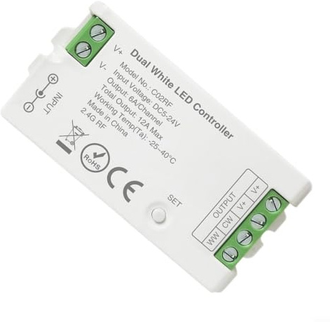 RGBW LED Controller 2,4 GHz RF Fernbedienung für RGBW LED Streifen, DC 5V/12V/24V für pwm Funksteuerung, Multi-Zonen Steuerung, Signal-Synchronisation bis 30 m(RGBW)