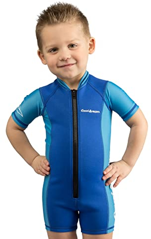 Cressi Kid Shorty Wetsuit 1.5 mm - Shorty Neoprenanzug für Kinder Ultra Stretch Neopren, Blau/Hellblau, S (2 Jahre)