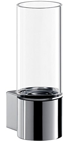 Emco 352000100 Glashalter System 2 Wandmodell Kristallglas klar, Chrom, Normal