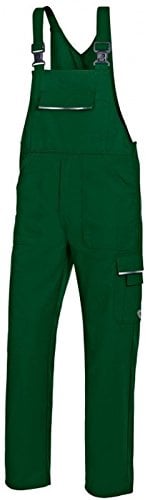 BP 1604-559-74-52n Latzhose, Stretch-Hosenträger mit Clipbefestigungen, 245,00 g/m² Stoffmischung, mittelgrün, 52n