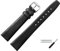 MARBURGER Uhrenarmband 12mm Leder Schwarz Silber Glatt - Montage Set 7101210000120