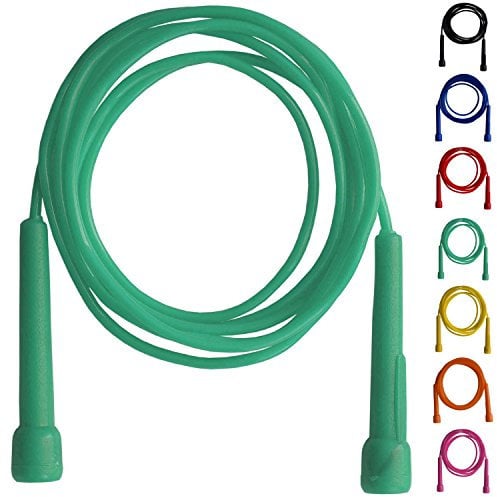 Farabi Sports Cuerda de saltar para fitness mango de plástico color verde (Green)