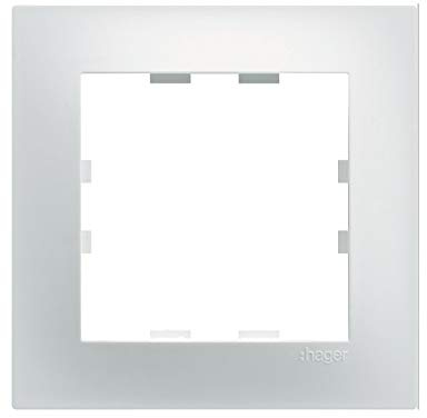 plaque 2 postes vertical 71mm hager kallysta pop blanc névé