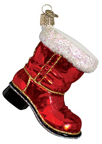 Old World Christmas Ornaments Santa Boot Glass Blown Ornaments for Christmas Tree