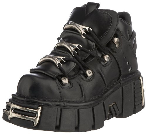 New Rock 106-S1 Women's Ankle Boots, black, 6 US