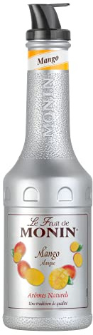 MONIN Le Fruit Mango - Fruchtpüree Mix 1,0 l | Mango Fruchtpüree-Mix für Cocktails, Matcha, Smoothies, Lassis & Dessertkreationen - ganzjährig vielseitig einsetzbar