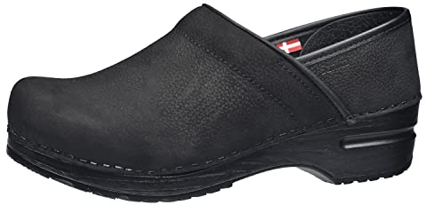 Sanita Prof. Textured Oil, Damen Clogs, Schwarz (Black 2), 39 EU (5.5 UK)