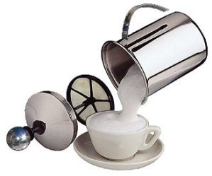 GrecoShop Lattiera Bollitore Cappuccino con Monta Crema in Acciaio Inossidabile 1000 ml