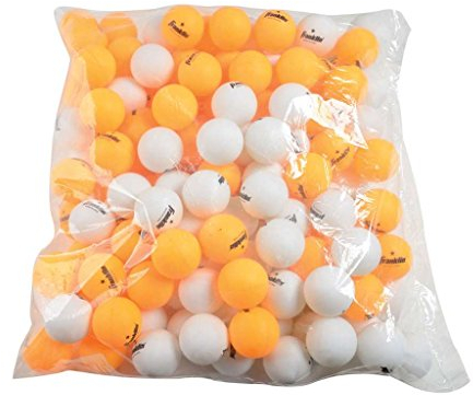 Franklin Sports Tischtennisbälle – Großpackung mit Offiziellen Größe + Gewicht 40 mm Tischtennisbällen – Weiß + Orange – One Star Professional + langlebig – 144 Großpackung