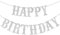 Geburtstag Bunting Banner Girlande 2 Buchstaben Papier Wimpelkette Dekorationen Happy Birthday (Silber)