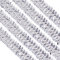 PandaHall Paillettenband Silber Elastische Pailletten flache Glitter Stretch Bling Paillette Stoff Ribbon Applique Trim Spitzenband für Kleid verschönern, Stirnband (ca. 25 mm breit, 10 m lang)